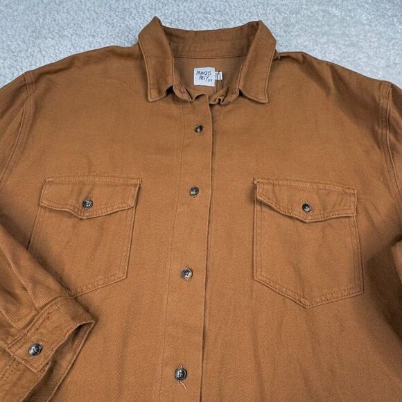 Princess Polly Neve Oversized Shacket Top Brown NEW - Picture 11 of 13